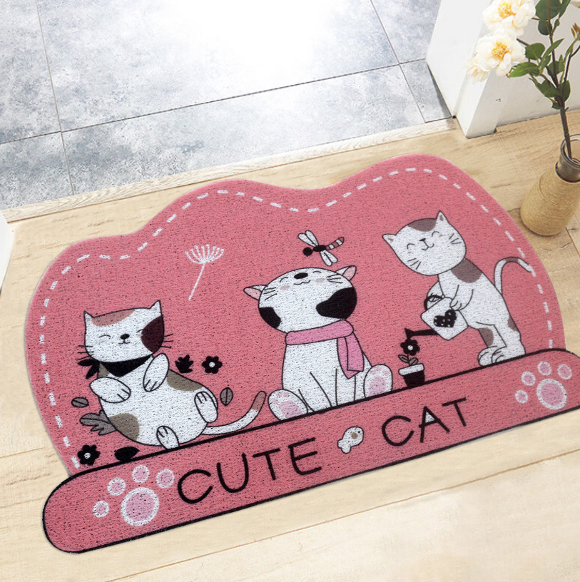 Silk ring floor mat, household entrance door floor mat, pvc entrance hall foot mat, door mat that can be cut at the main entrance, carpet details Picture