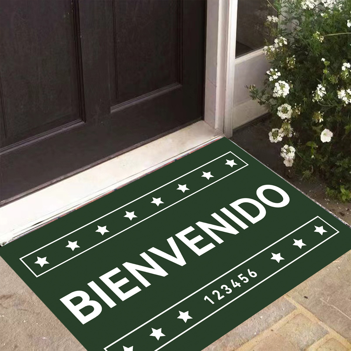 New styles of outdoor door MATS for dust removal, anti-slip, and soil removal in Spanish are available. You can choose according to your preference details Picture
