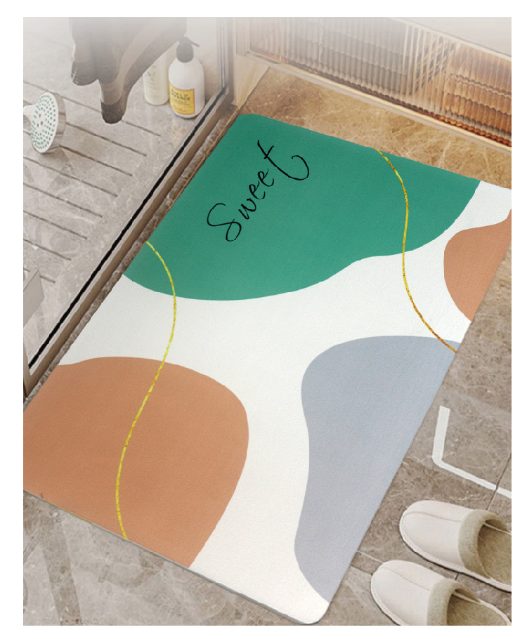 硅藻泥吸水脚垫地垫卫生间速干浴室门口防滑垫厕所地垫子卫浴详情5