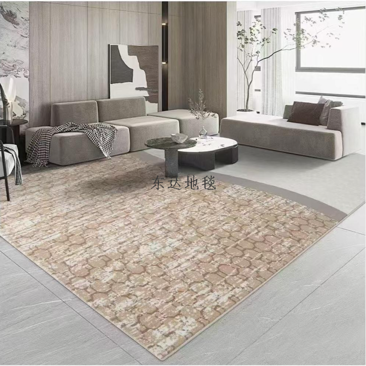The Elegant series Wilton woven carpet features a simple line design and is a light luxury and simple carpet for the living room and bedroom Specification image