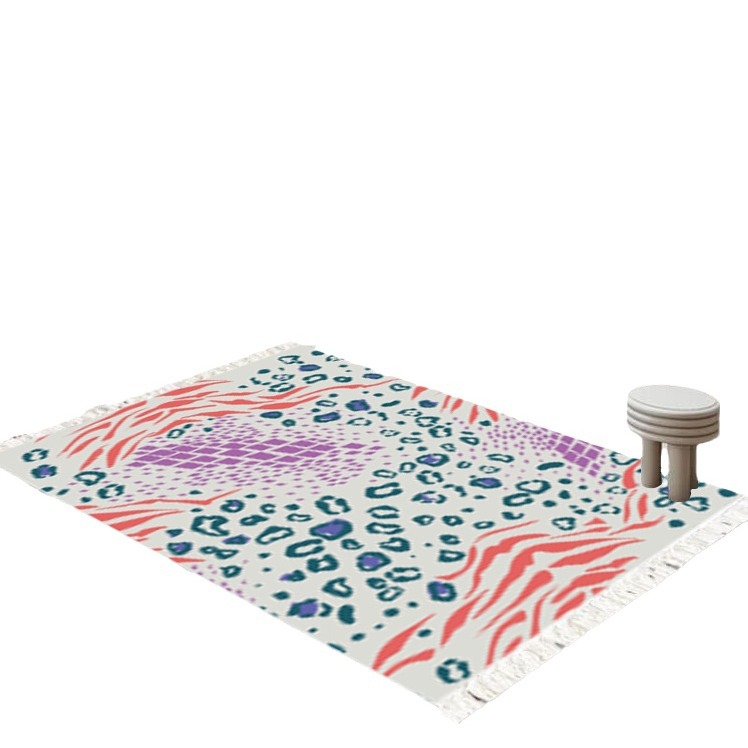 High-end light luxury fringed dove velvet carpet, water-absorbing, anti-slip, machine-washable floor mat, sofa, coffee table carpet Application Scenario