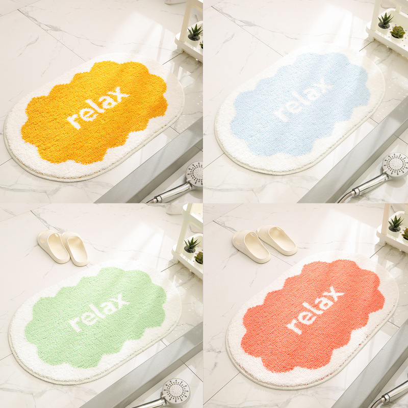Cream-style floor MATS, bathroom absorbent floor MATS, anti-slip MATS for home washrooms, door MATS for bathroom entrances, and bathroom carpets Specification image