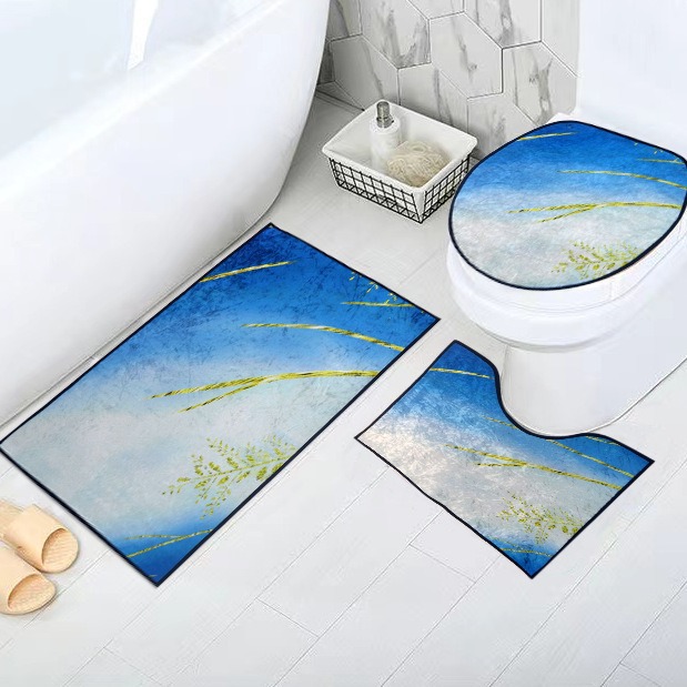 Modern and simple European-style carpet, gold diamond velvet absorbent carpet, anti-oil and anti-slip floor mat for living room, bedroom and kitchen details Picture
