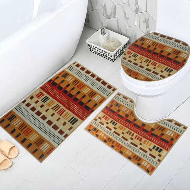 Modern and simple European-style carpet, gold diamond velvet absorbent carpet, anti-oil and anti-slip floor mat for living room, bedroom and kitchen
