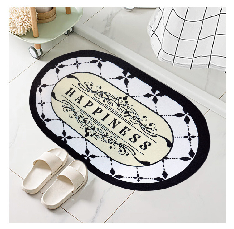 Nordic entrance door mat, leather washable and non-washable mat, door entry foot mat, household door mat, dirt-resistant carpet mat pic 3