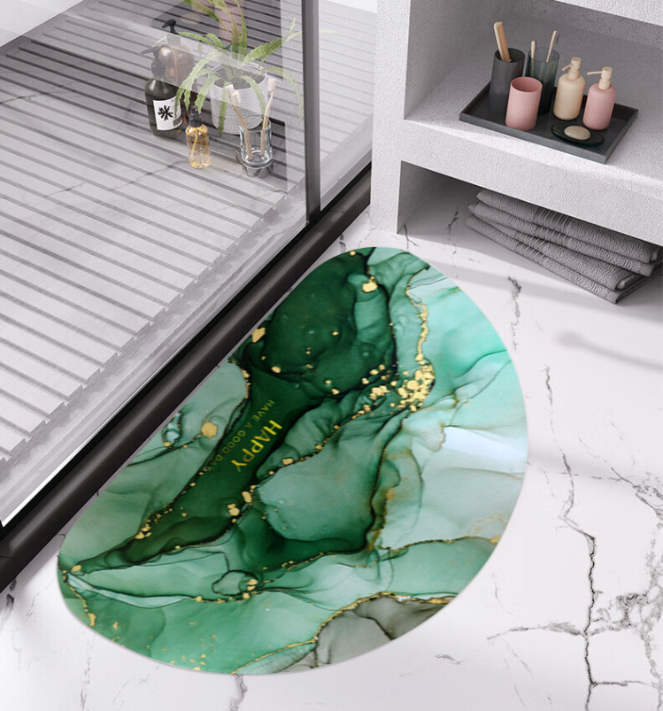 Diatom mud soft floor mat, quick-drying bathroom, water-absorbing and anti-slip mat at the bathroom door, small carpet for the washroom and toilet Item Picture