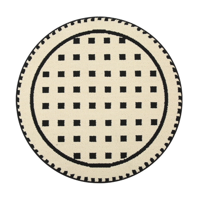 Thickened round carpet, home coffee table mat, bedroom bedside anti-slip foot mat, study swivel chair, hanging basket, computer chair floor mat Application Scenario