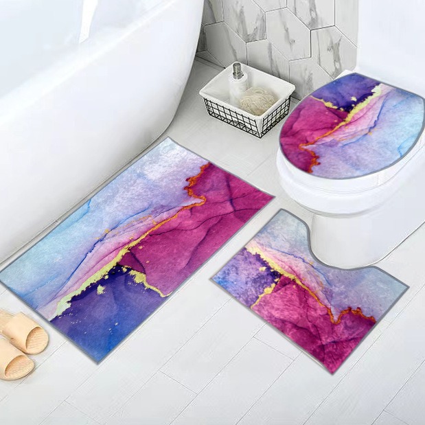 Modern and simple European-style carpet, gold diamond velvet absorbent carpet, anti-oil and anti-slip floor mat for living room, bedroom and kitchen Specification image