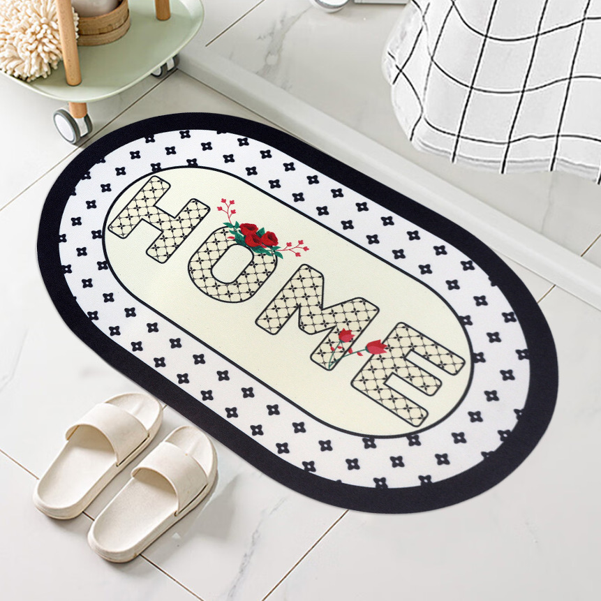 Nordic entrance door mat, leather washable and non-washable mat, door entry foot mat, household door mat, dirt-resistant carpet mat details Picture