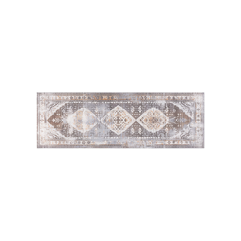 Dove velvet bedside blanket, thickened anti-slip absorbent carpet, bedroom floor mat, ethnic style long strip washable tpr foot mat Item Picture