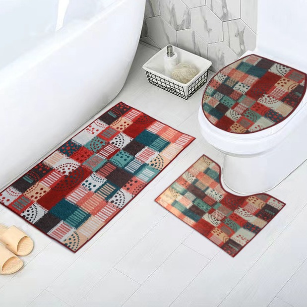 Modern and simple European-style carpet, gold diamond velvet absorbent carpet, anti-oil and anti-slip floor mat for living room, bedroom and kitchen Item Picture