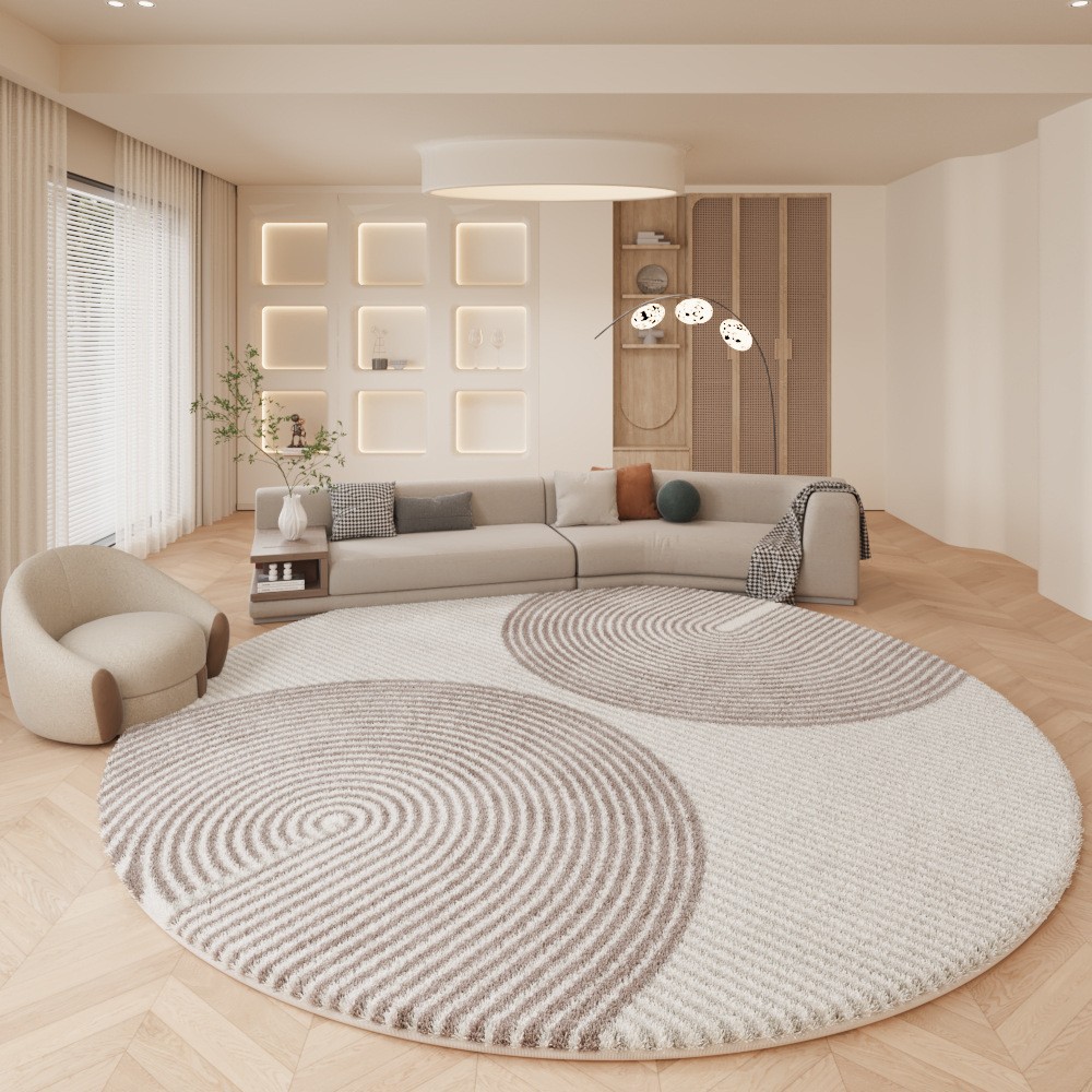 Modern and simple round carpet, ins style creative bedside blanket for living room and bedroom, round home desk and swivel chair floor mat details Picture