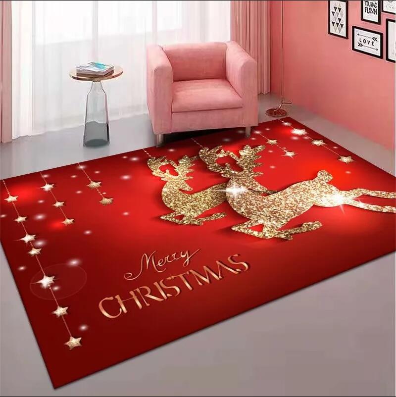 Cross-border wholesale Christmas carpets, bedroom and living room festive decorations, Nordic-style rooms, bedside coffee tables, sofas, door MATS details Picture