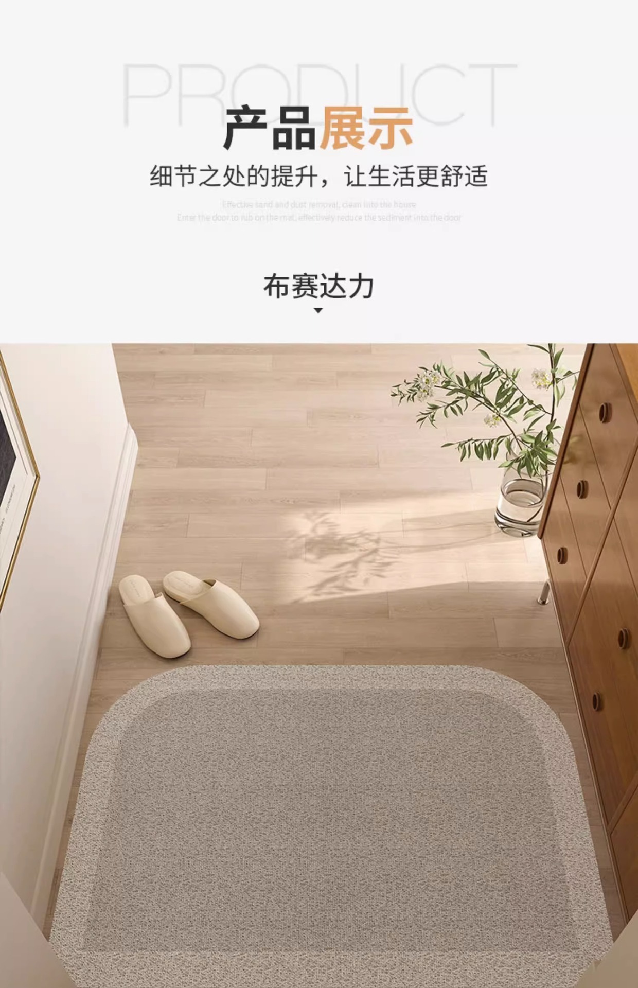 入户门丝圈地垫家用门前垫进门门口脚垫地毯日式防滑耐脏玄关门垫详情6