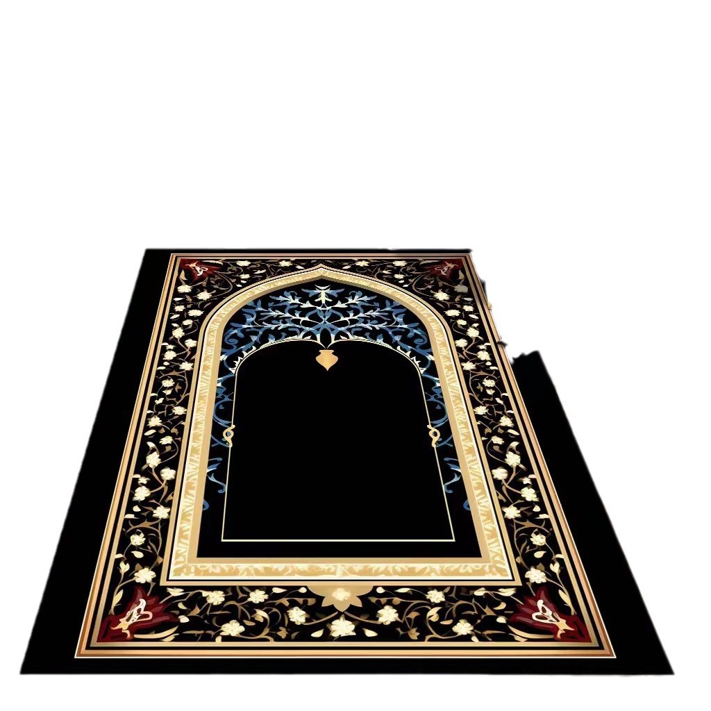 Cross-border classical kneeling mat, home living room worship carpet, Middle Eastern ethnic worship and prayer mat, crystal velvet print Application Scenario