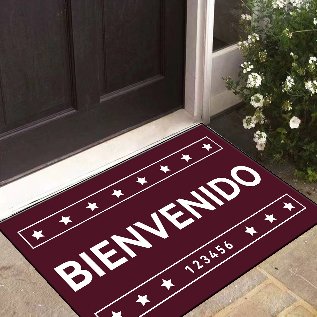 New styles of outdoor door MATS for dust removal, anti-slip, and soil removal in Spanish are available. You can choose according to your preference