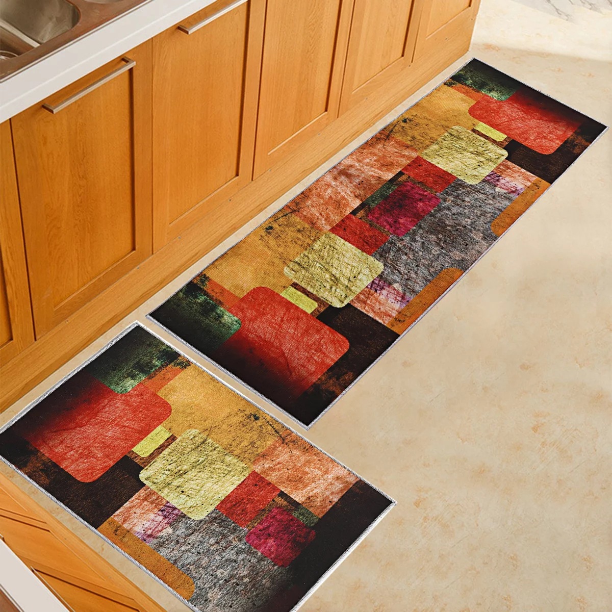 Wholesale of cross-border modern and simple decorative kitchen floor MATS, entrance hall floor MATS, festival floor MATS, and entrance door floor MATS Specification image