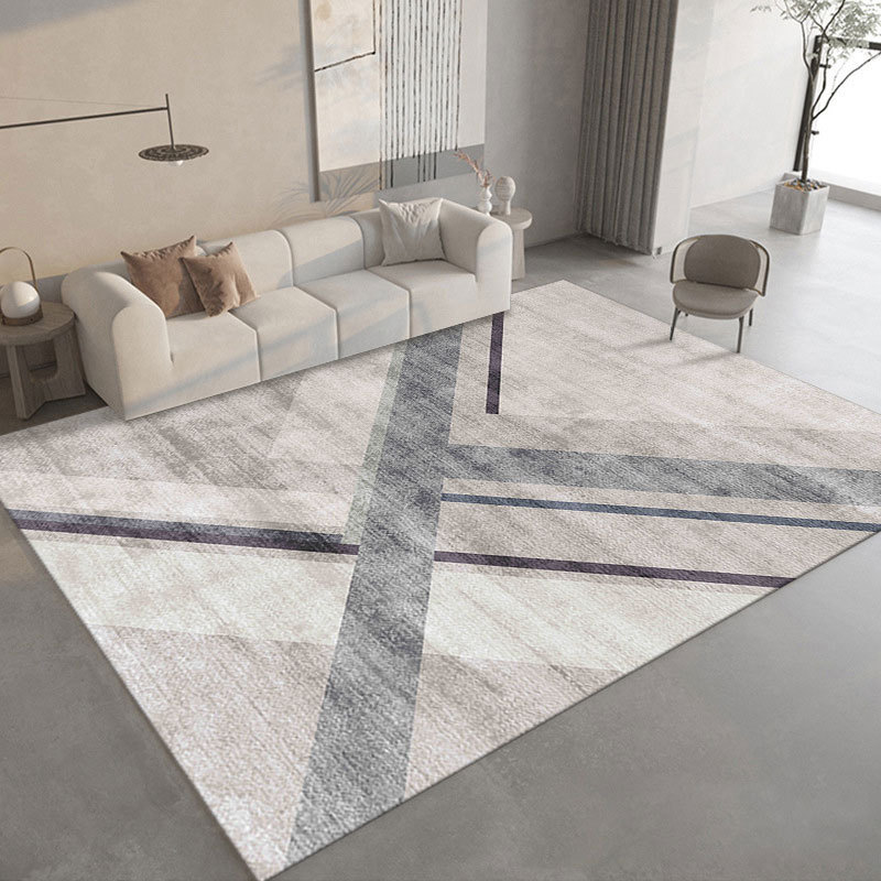 厂家新款北欧简约卧室家用印花客厅地毯 批发现代几何沙发茶几毯