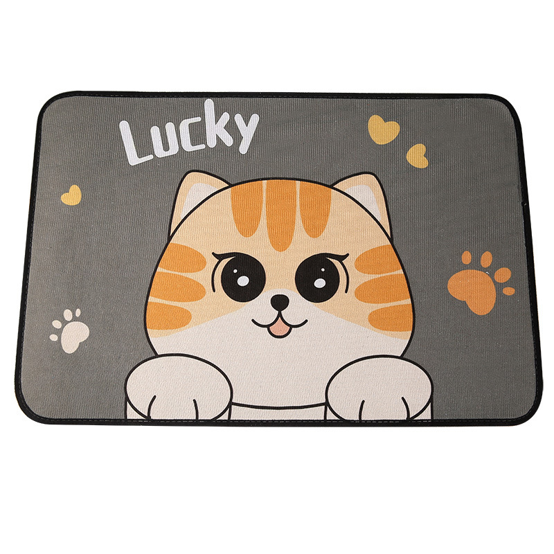 Flannel floor mat, anti-slip carpet for the door, rectangular cartoon animal floor mat for the kitchen and bathroom Application Scenario