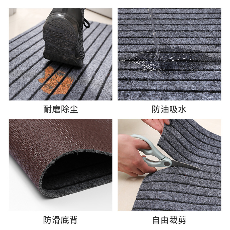 Customized commercial entrance corridor, kitchen, living room, bedroom, balcony and office water-absorbing, anti-slip and dust-scraping large carpets Specification image