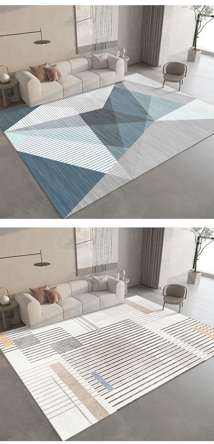 厂家新款北欧简约卧室家用印花客厅地毯 批发现代几何沙发茶几毯详情10