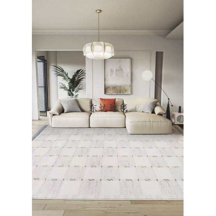 The gilded series of simple line woven carpets are suitable for luxurious, high-end, classic and modern styles in living rooms and bedrooms Specification image