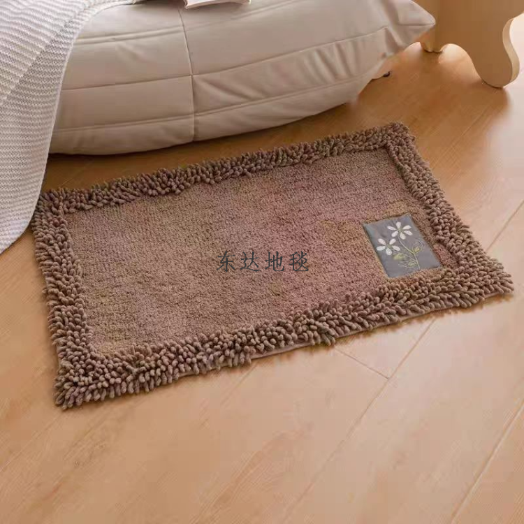 Pure cotton Chenille sanitary modern long-haired yellow fiber door absorbent bathroom bedside blanket, high-end floor mat