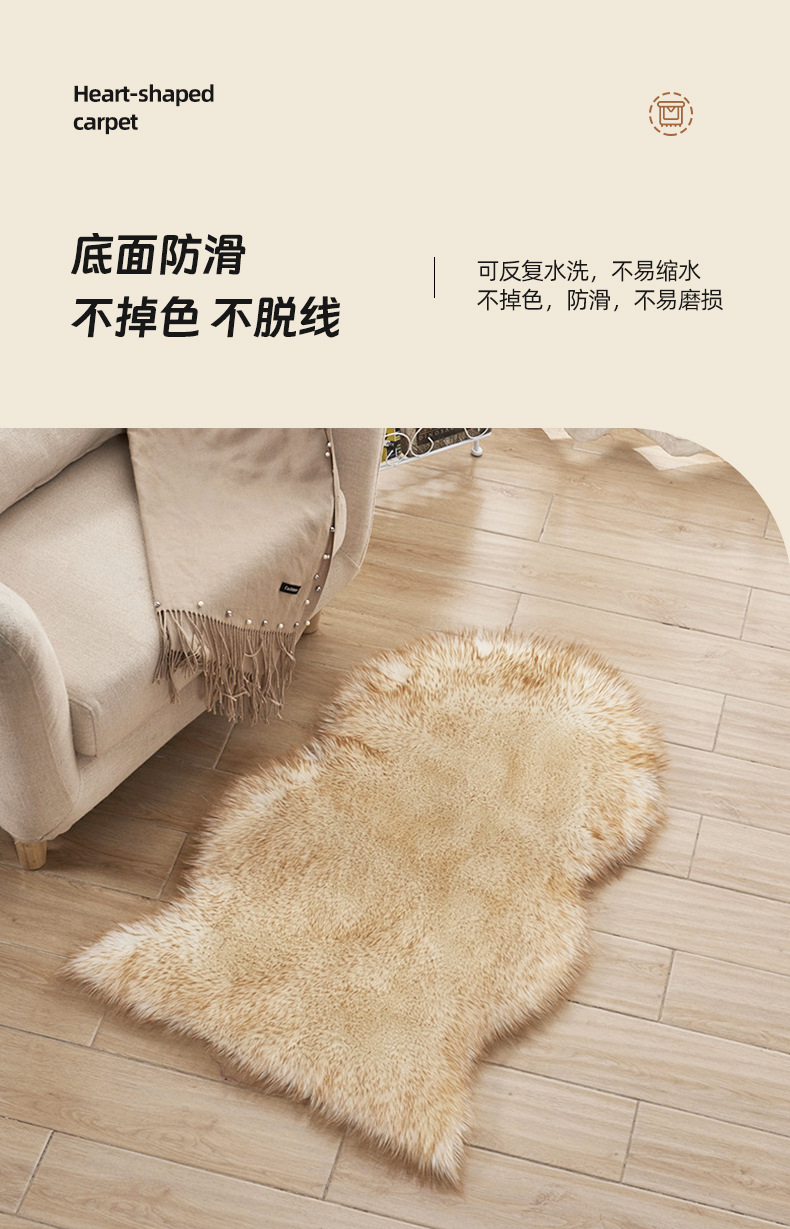 现代简约可机洗客厅玄关地毯阳台书房卧室床边地垫可机洗纯色脚垫详情3