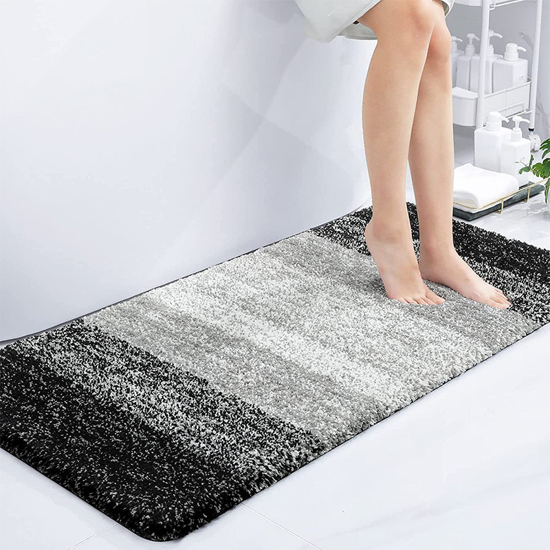 Cross-border simple gradient color bathroom absorbent mat, bedroom door mat, bathroom and kitchen waterproof and anti-slip carpet floor mat Specification image