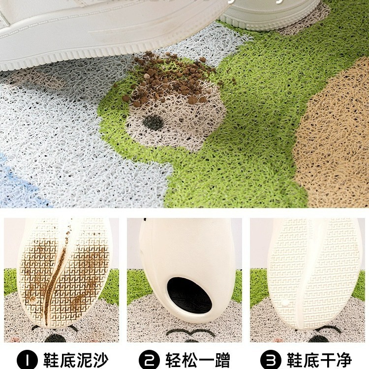 Entrance door floor mat, dirt-resistant door entrance silk circle foot mat, maintenance-free foyer, high-end 2024 outdoor washable mat details Picture