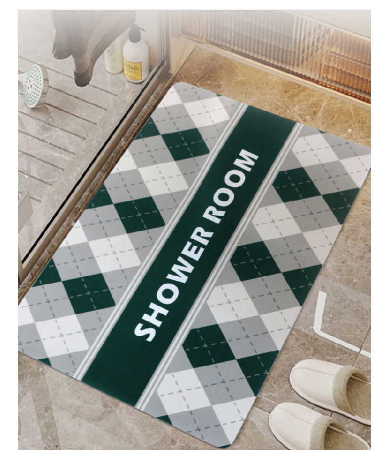 Diatom mud water-absorbing foot MATS, floor MATS, quick-drying bathroom MATS, anti-slip MATS at the bathroom door, toilet floor MATS, bathroom pic 3