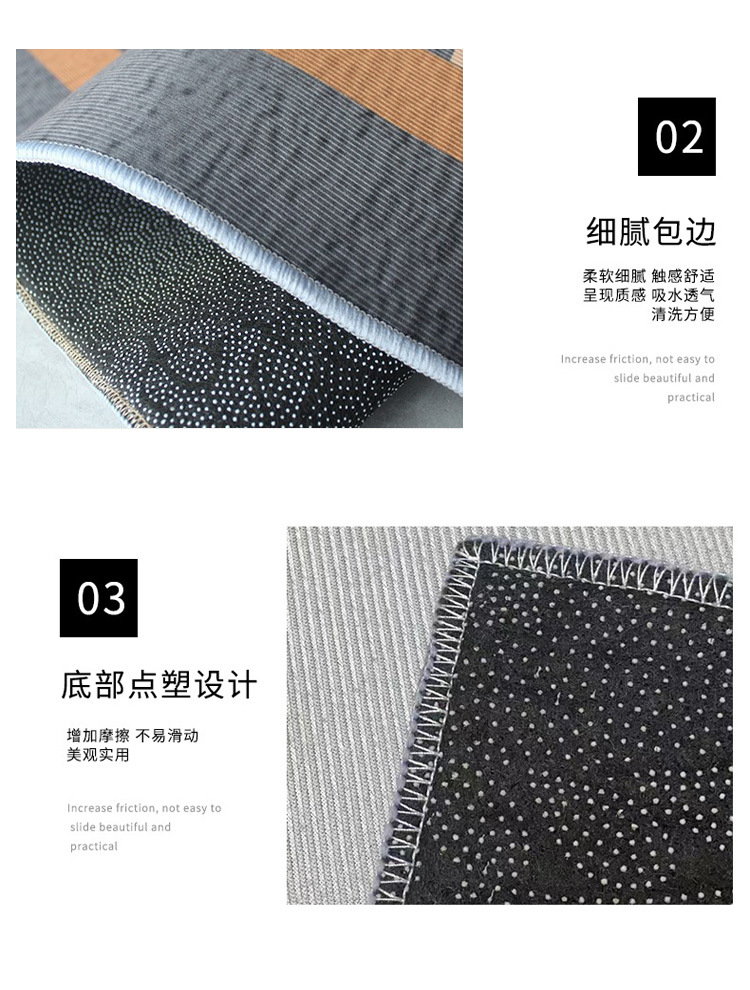 厂家新款北欧简约卧室家用印花客厅地毯 批发现代几何沙发茶几毯详情5