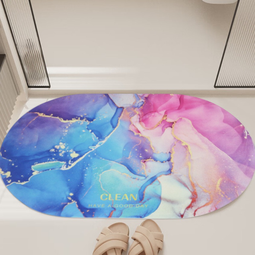 浴室地垫入户门垫进门脚垫卫生间吸水防滑垫地毯垫子门口硅藻泥