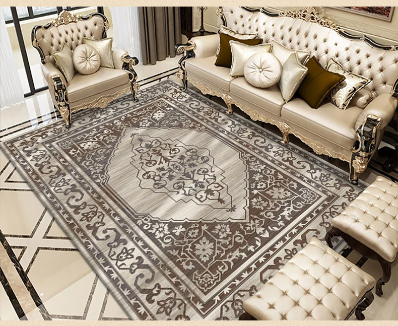 复古欧式客厅大地毯卧室满铺床边家用茶几沙发地垫波斯可机洗厂家详情9