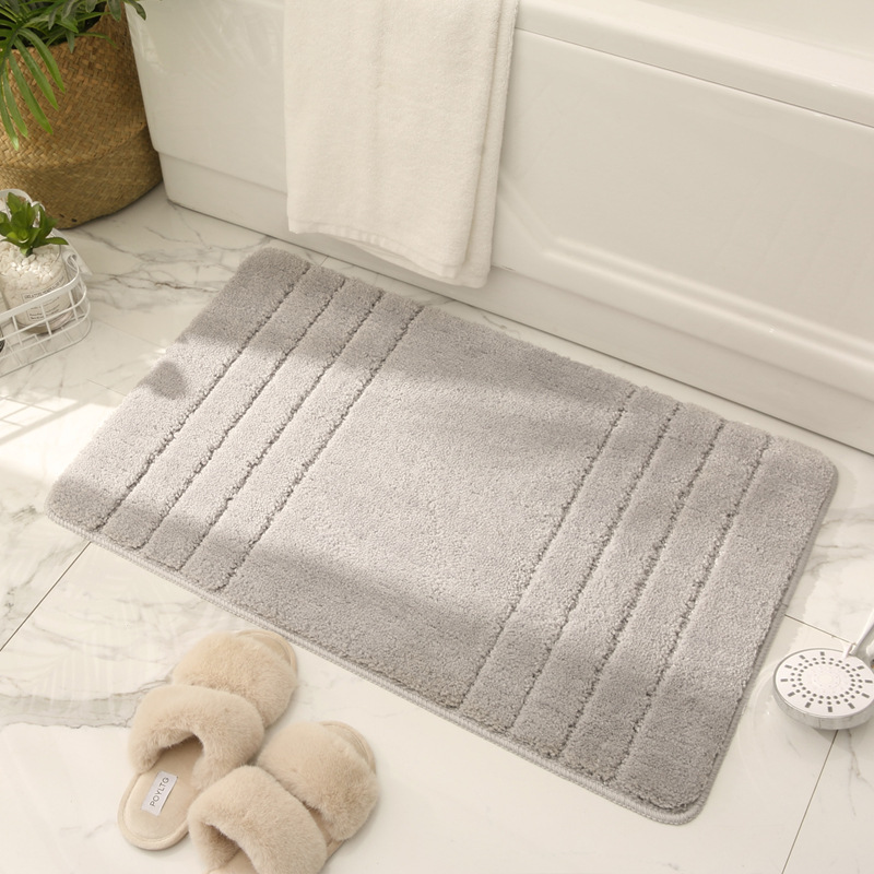 New solid color high and low wool thickened household floor MATS, anti-slip MATS for the entrance, kitchen and bathroom, absorbent floor MATS and carpets Item Picture