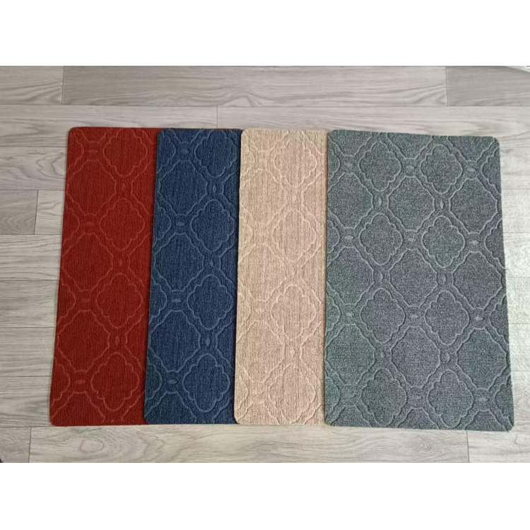 High-end entrance door floor mat, anti-slip bottom, PVC single-striped embossed doorplate, outside and outdoors dirt-resistant carpet details Picture
