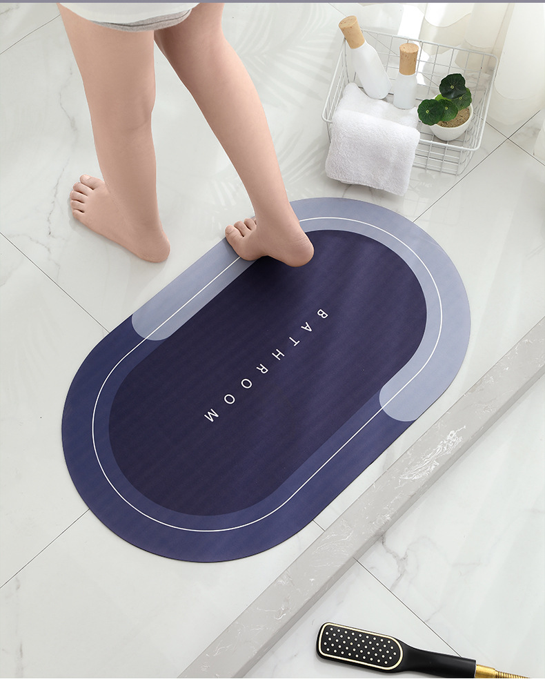 硅藻泥软地垫硅藻土吸水速干防滑家用卫生间浴室厕所门口脚垫易洗详情9