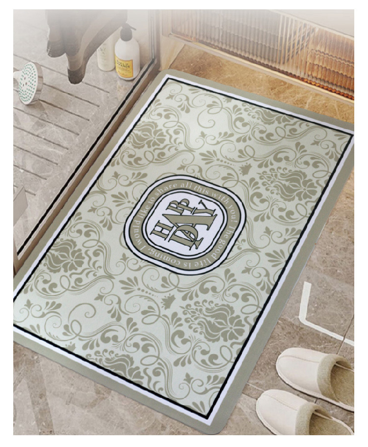 硅藻泥吸水脚垫地垫卫生间速干浴室门口防滑垫厕所地垫子卫浴详情7