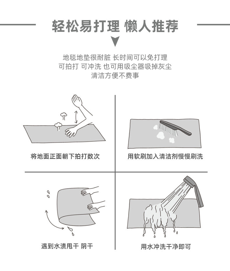 加厚仿羊绒地毯北欧摩洛哥美式客厅沙发卧室茶几毯轻奢复古民族风详情6