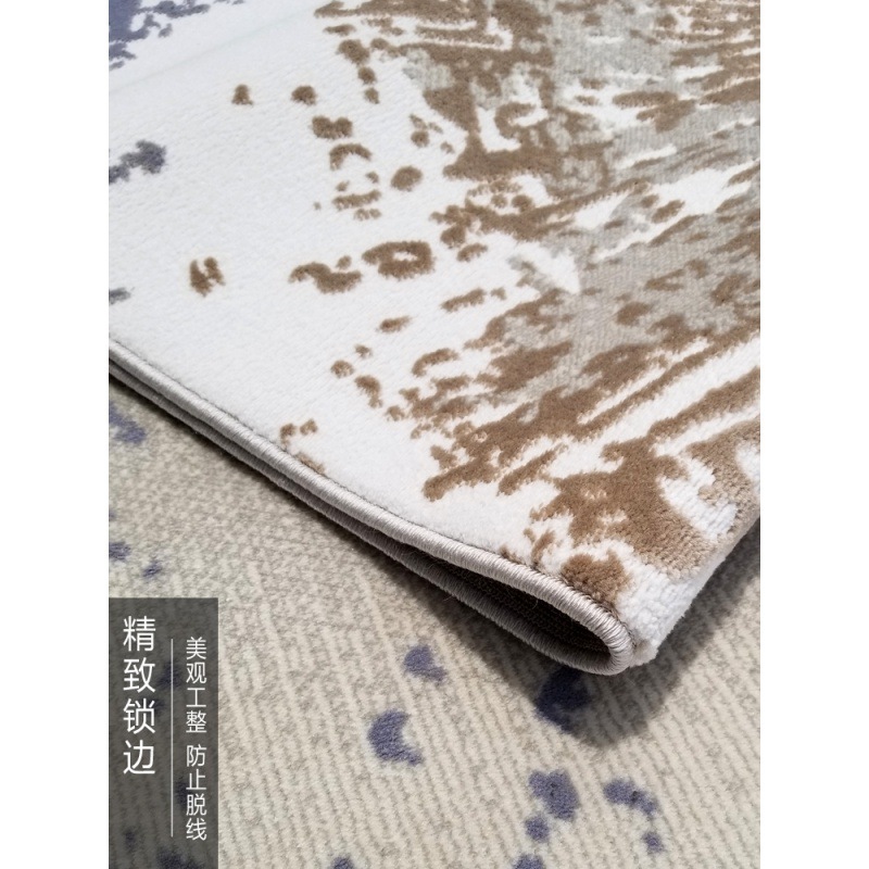 2025 New grey light luxury American-style living room coffee table carpet, European-style simple bedroom bed carpet, post-modern villa Specification image
