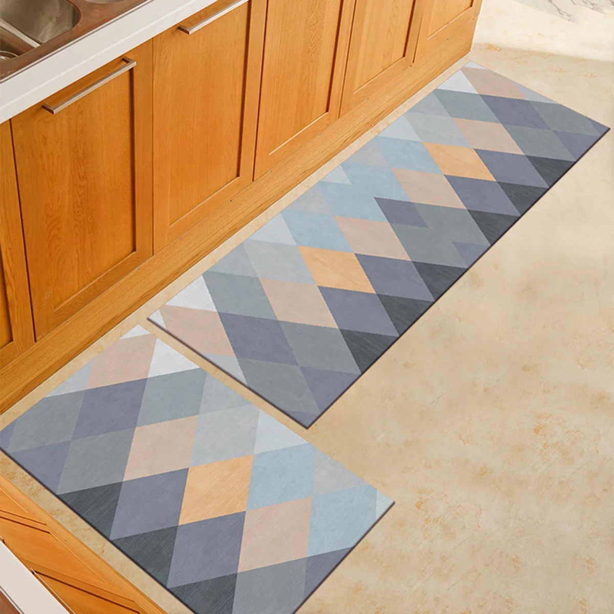 Wholesale of cross-border modern and simple decorative kitchen floor MATS, entrance hall floor MATS, festival floor MATS, and entrance door floor MATS details Picture
