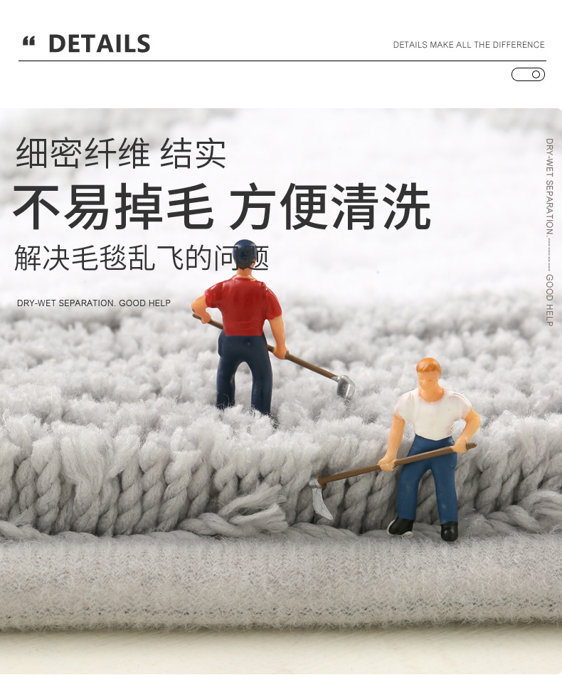 Factory direct sales of thickened bathroom floor MATS, household bathroom absorbent foot MATS, bedroom toilet door anti-slip MATS and carpets pic 4