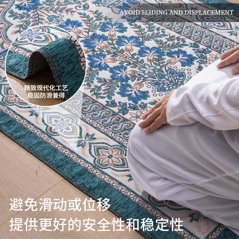 朝拜地毯跪拜垫礼拜毯回族拜毡祈祷地垫阿拉伯可机洗外贸详情5