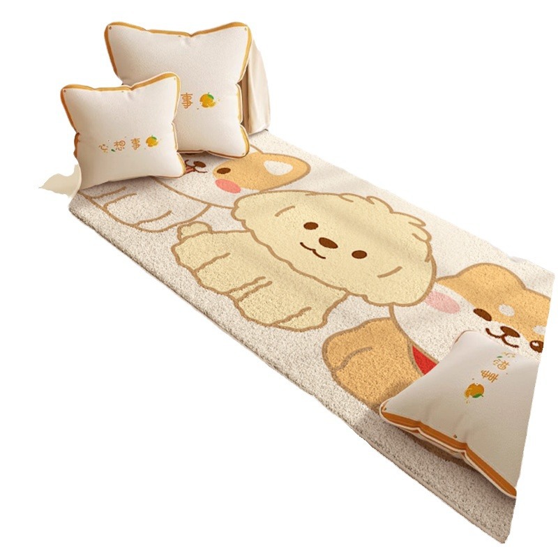 Cartoon animal bay window mat, all-season applicable window sill and balcony mat, can be cut to any size, imitation cashmere anti-slip thickened mat Application Scenario