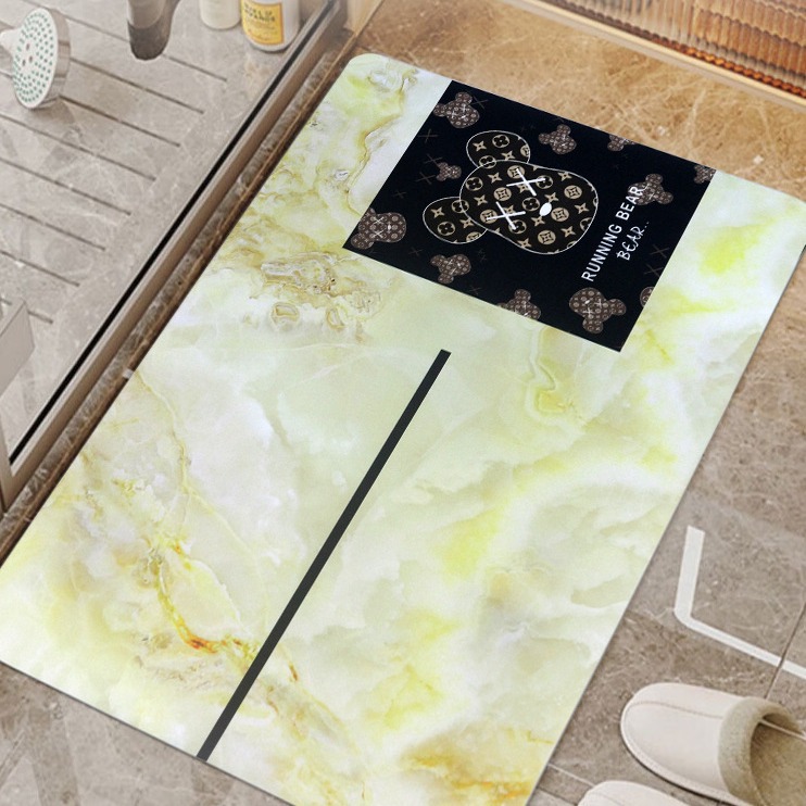 Diatom mud water-absorbing foot MATS, floor MATS, quick-drying bathroom MATS, anti-slip MATS at the bathroom door, toilet floor MATS, bathroom details Picture