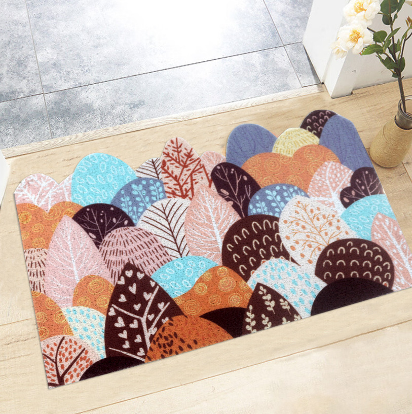 Silk ring floor mat, household entrance door floor mat, pvc entrance hall foot mat, door mat that can be cut at the main entrance, carpet Specification image