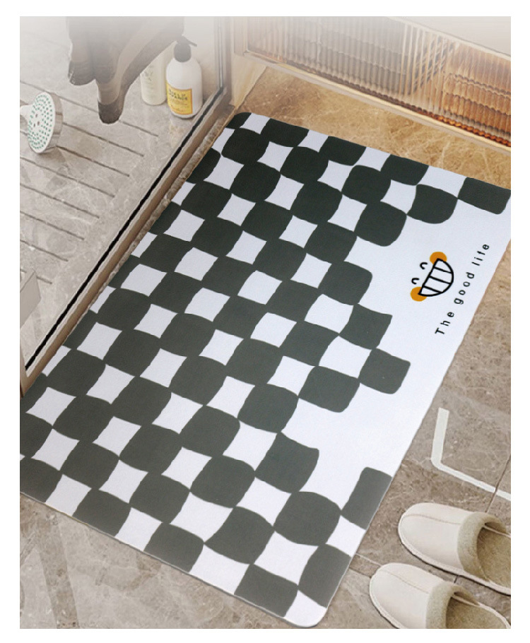 硅藻泥吸水脚垫地垫卫生间速干浴室门口防滑垫厕所地垫子卫浴详情3