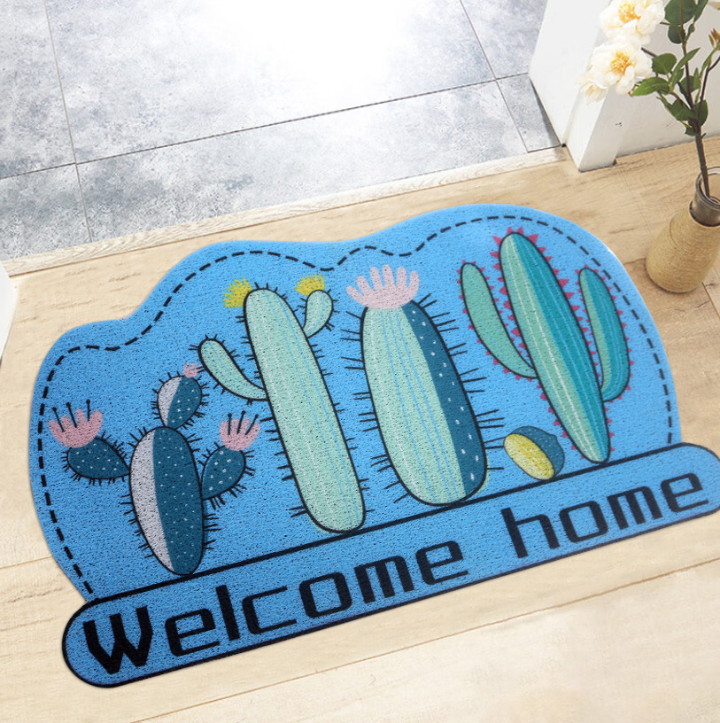 Silk ring floor mat, household entrance door floor mat, pvc entrance hall foot mat, door mat that can be cut at the main entrance, carpet Item Picture