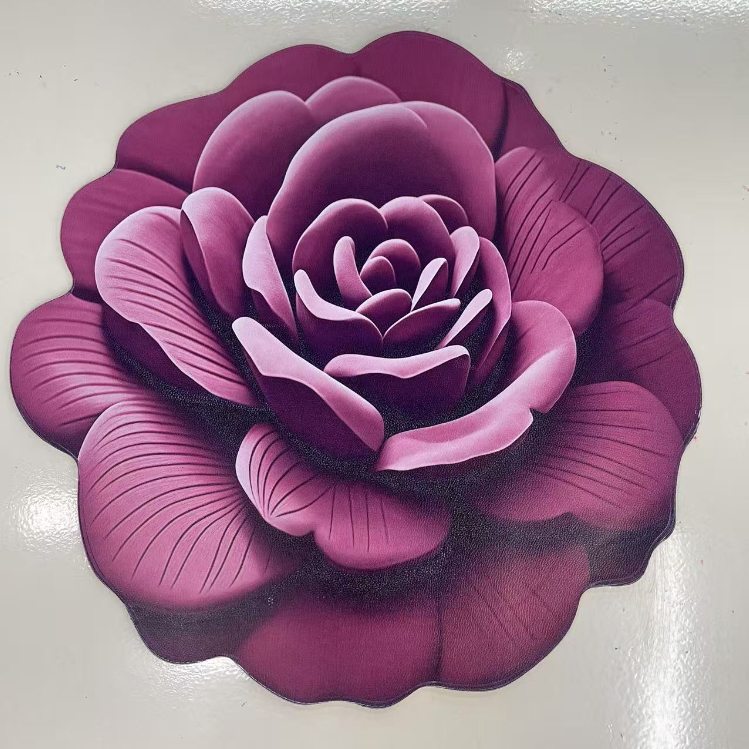 Patterned floor mat, anti-slip and water-absorbing, bathroom and kitchen door carpet details Picture