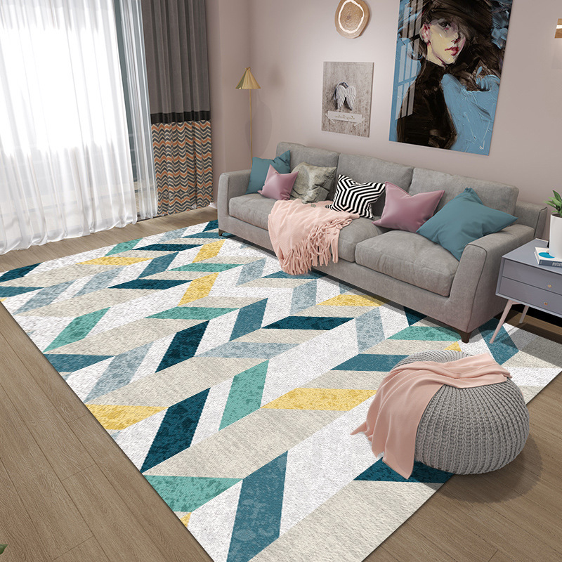 Wholesale of Nordic entrance bedroom, home printed living room carpets, modern geometric sofas, coffee tables and blankets from the manufacturer details Picture